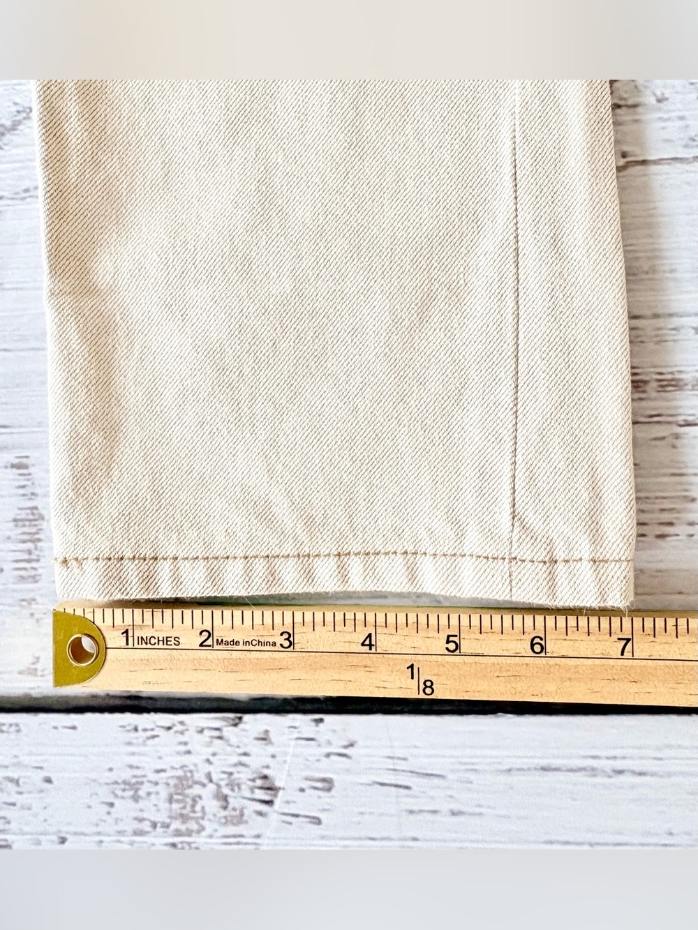 NWT OAT New York High-Rise Straight Ankle Jeans Ivory Size 29 - Picture 6 of 16